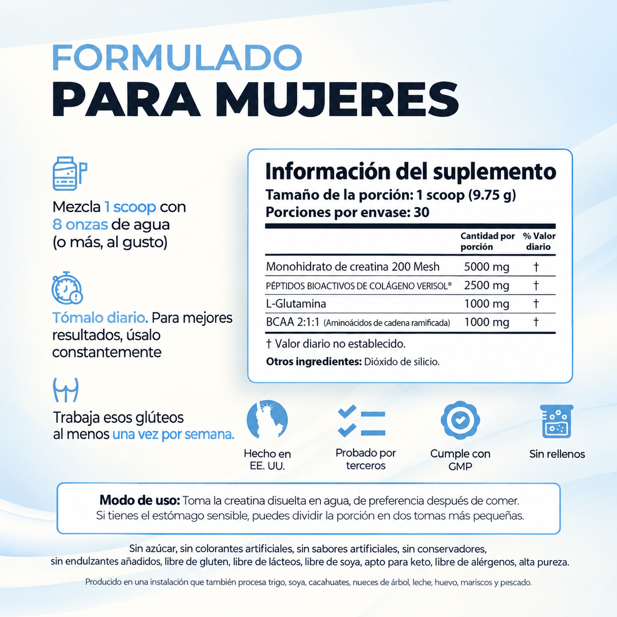 Creatine Boost · Glúteos Redondos Y Firmes